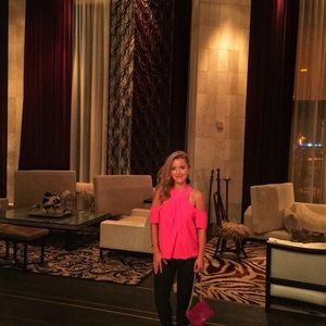 Rachel Roy - Pink top . It wears very well on a tan color